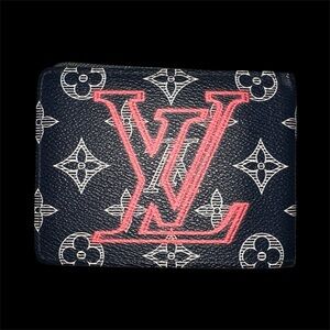 Louis Vuitton Black and Pink Monogram Pouch